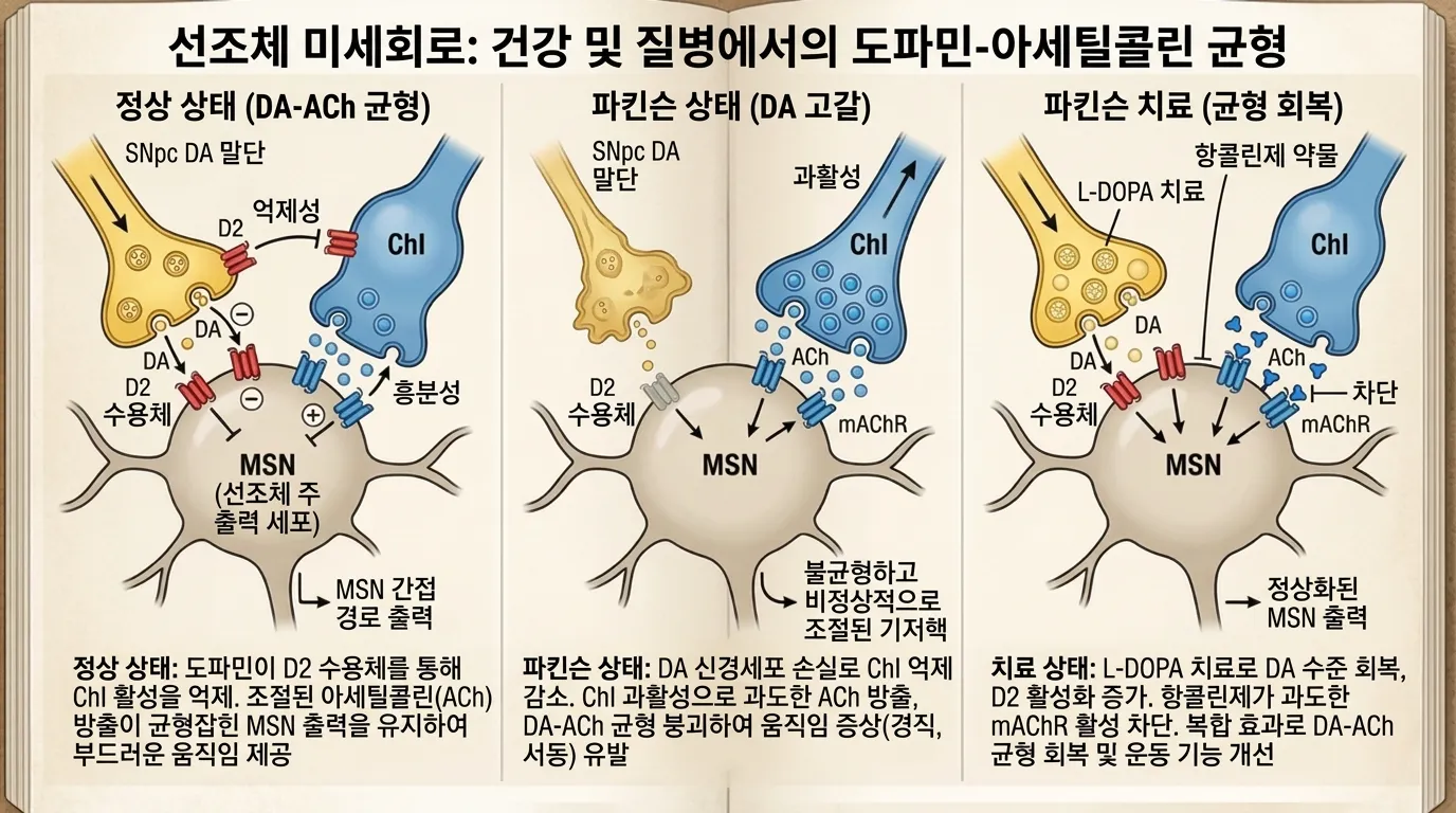 도파민-아세틸콜린 균형 메커니즘